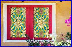 3D Color Pattern A591 Window Film Print Sticker Cling Stained Glass UV Amy