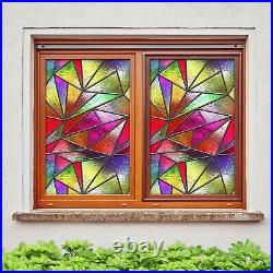 3D Color Pattern I633 Window Film Print Sticker Cling Stained Glass UV Block Amy
