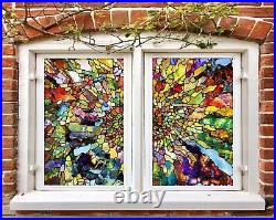 3D Color Piece A209 Window Film Print Sticker Cling Stained Glass UV Sinsin
