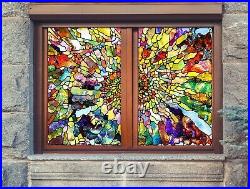 3D Color Piece A209 Window Film Print Sticker Cling Stained Glass UV Sinsin