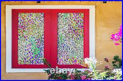 3D Color Sequins ZHUA716 Window Film Print Sticker Cling Stained Glass UV