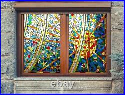 3D Color Stars I246 Window Film Print Sticker Cling Stained Glass UV Block Amy