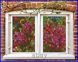 3D Color Stitching O11 Window Film Print Sticker Cling Stained Glass UV Block Am