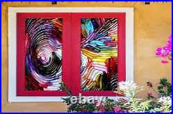 3D Color Strip A217 Window Film Print Sticker Cling Stained Glass UV Sinsin
