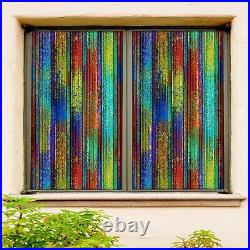 3D Color Stripes A183 Window Film Print Sticker Cling Stained Glass UV Zoe