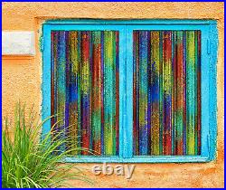 3D Color Stripes ZHUB594 Window Film Print Sticker Cling Stained Glass UV Block