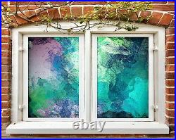 3D Color Texture D204 Window Film Print Sticker Cling Stained Glass UV Block Amy