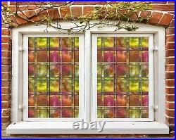 3D Color Texture N378 Window Film Print Sticker Cling Stained Glass UV Block Fay