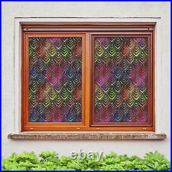 3D Color Texture ZHU241 Window Film Print Sticker Cling Stained Glass UV Zoe