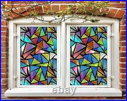 3D Color Triangle A205 Window Film Print Sticker Cling Stained Glass UV Zoe