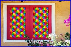 3D Color Triangle A364 Window Film Print Sticker Cling Stained Glass UV Zoe