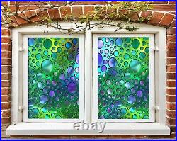3D Colored Circle A178 Window Film Print Sticker Cling Stained Glass UV Zoe