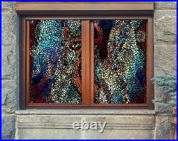 3D Colored Diamo I101 Window Film Print Sticker Cling Stained Glass UV Block Ang