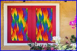 3D Colored Kelp I685 Window Film Print Sticker Cling Stained Glass UV Block Amy