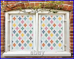 3D Colored Petals B565 Window Film Print Sticker Cling Stained Glass UV Block