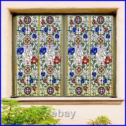 3D Colored Petals O252 Window Film Print Sticker Cling Stained Glass UV Block Fa