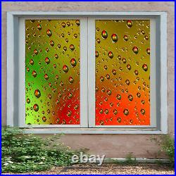 3D Colored Water ZHUA414 Window Film Print Sticker Cling Stained Glass UV Zoe