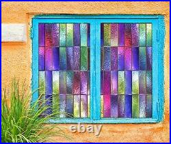3D Colorful 791NAN Window Film Print Sticker Cling Stained Glass UV Block Fay