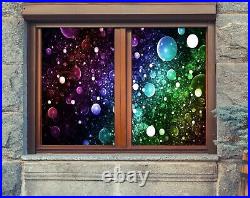 3D Colorful Ball O202 Window Film Print Sticker Cling Stained Glass UV Block Am