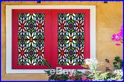 3D Colorful Circle D46 Window Film Print Sticker Cling Stained Glass UV Block An