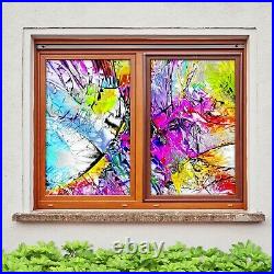 3D Colorful Texture A540 Window Film Print Sticker Cling Stained Glass UV Amy