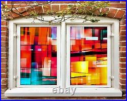 3D Colorful Texture A605 Window Film Print Sticker Cling Stained Glass UV Amy