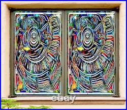 3D Colour Lines A342 Window Film Print Sticker Cling Stained Glass UV Sinsin 3D Colour Lines A342 Window Film Print Sticker Cling Stained Glass UV Sinsin