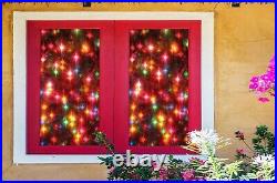 3D Colour N515 Christmas Window Film Print Sticker Cling Stained Glass Xmas Fay