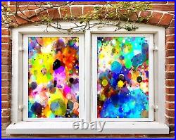 3D Colour Point B976 Window Film Print Sticker Cling Stained Glass UV Block Sin