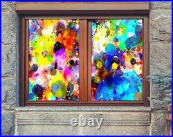 3D Colour Point B976 Window Film Print Sticker Cling Stained Glass UV Block Sin