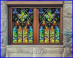 3D Crystal Color I133 Window Film Print Sticker Cling Stained Glass UV Block Ang