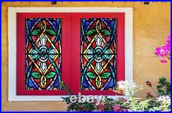 3D Pattern Color I170 Window Film Print Sticker Cling Stained Glass UV Block Ang