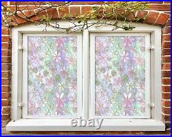 3D Romantic Color D36 Window Film Print Sticker Cling Stained Glass UV Block Amy