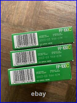 3 BOXES of Fujifilm Fp-100c Prof Instant Color Film 100 Prints- expired 3/2003