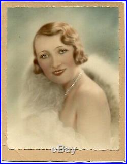 3 Photos Raised Woman 1932 Gouache + Chalks Mounted Print Film Cameras