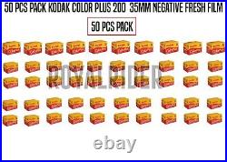 50 PCS Pack Kodak ColorPlus 200 Color Negative Film 35mm Roll Film 36 Exposures