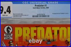 6/89 Dark Horse Comics Predator #1 Cgc 9.4 1st Appearance Of Predator