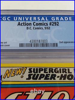 ACTION COMICS # 292 CGC 9.0 White Pages SUPERMAN COMET Superhorse Lex Luthor DC