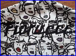 ADIDAS originals x Fiorucci life love NY denim print jacket art boho hip hop XL
