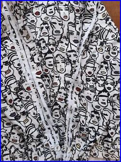 ADIDAS originals x Fiorucci life love NY denim print jacket art boho hip hop XL