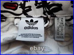 ADIDAS originals x Fiorucci life love NY denim print jacket art boho hip hop XL