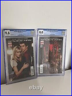 AMAZING SPIDER-MAN THE MOVIE #1 #2 2012 ANDREW GARFIELD COVER CGC Set 9.6, 8.0