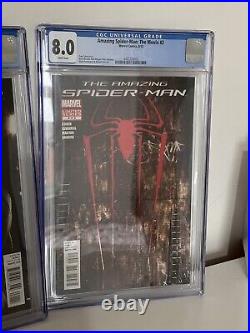 AMAZING SPIDER-MAN THE MOVIE #1 #2 2012 ANDREW GARFIELD COVER CGC Set 9.6, 8.0