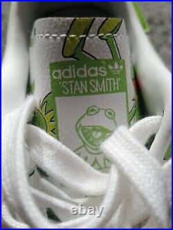 Adidas Stan Smith Kermit Frog Trainers Size 5 Leather Graphic Print White Green
