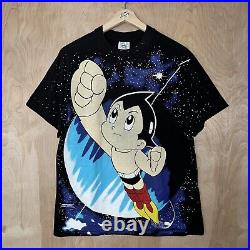 Astro Boy Mega Print All Over Print Tee Shirt Modern Boot Retro Vtg Size XL