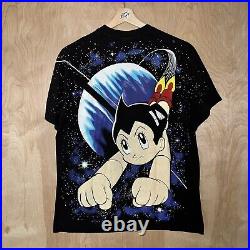 Astro Boy Mega Print All Over Print Tee Shirt Modern Boot Retro Vtg Size XL