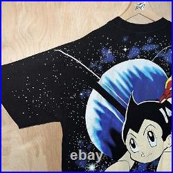 Astro Boy Mega Print All Over Print Tee Shirt Modern Boot Retro Vtg Size XL