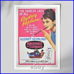 Audrey Hepburn, Breakfast At Tiffany's Movie Poster Full Colour Wall Art
