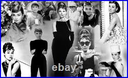 Audrey Hepburn Premium Cotton Canvas Picture Collage Wall Art Print All Colours