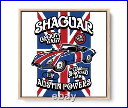 Austin Powers Car CANVAS FLOATER FRAME Wall Art Square Print